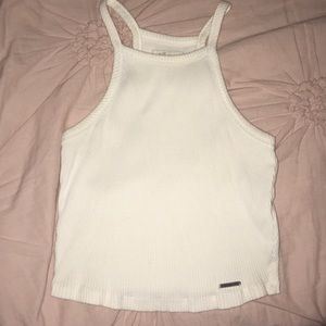 Abercrombie and Fitch white cropped tank top